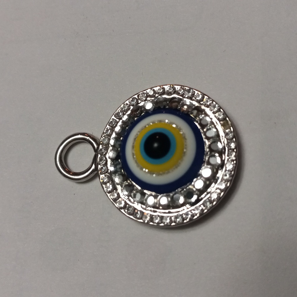 Protective evil eye necklace charm medallion - Picture 3 of 5